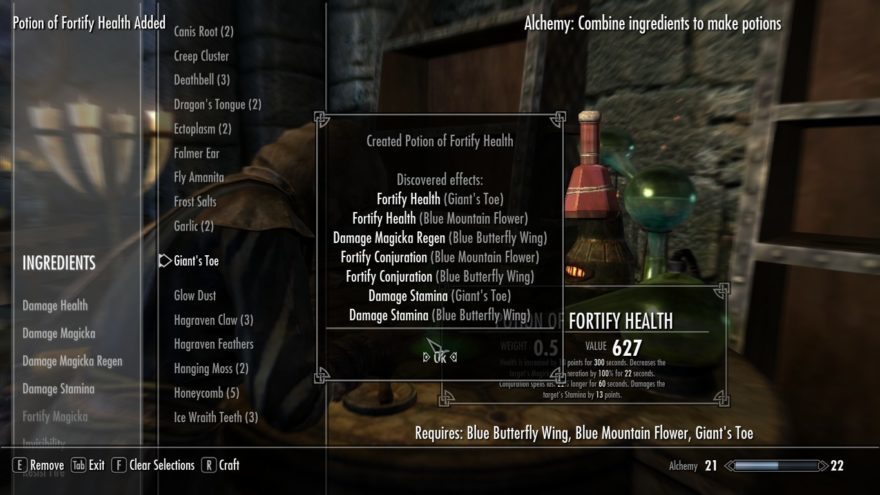 Best Potions in Skyrim – Skyrim Potions Guide – Includes Alchemy Recipes 