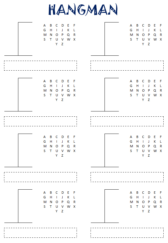 Printable Hangman