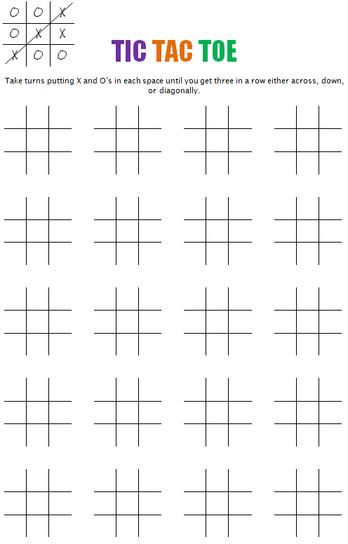 Printable Tic Tac Toe