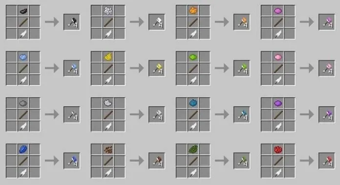 minecraft how to make a arrow