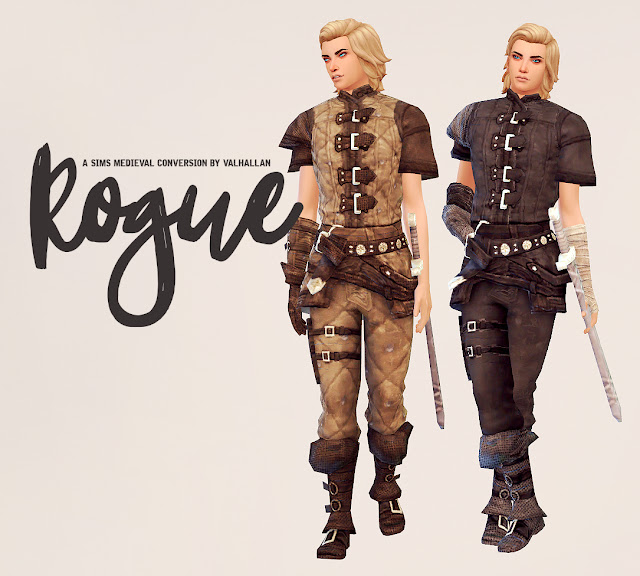 Rogue “the Sims Medieval” Outfit Conversion By Valhallan