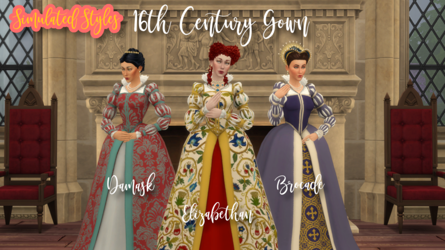 16th Century Gowns Sims 4