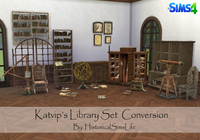 Sims 4 Katvip's Library Set