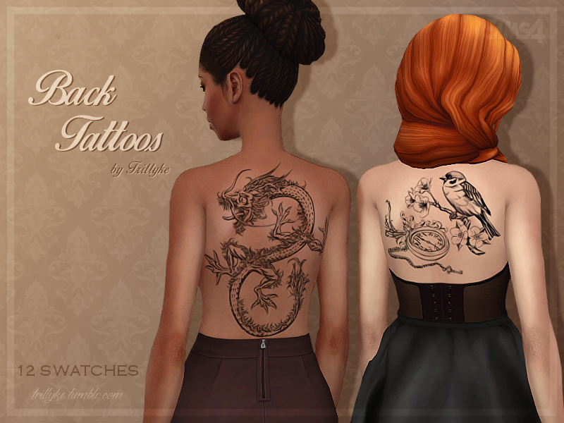 Back Tattoos Set