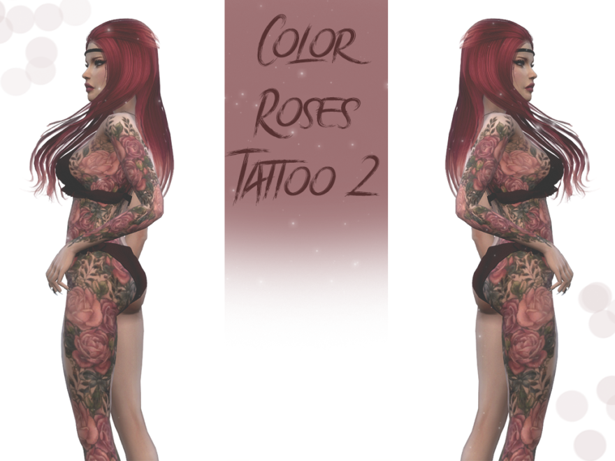 Color Roses Tattoo 2