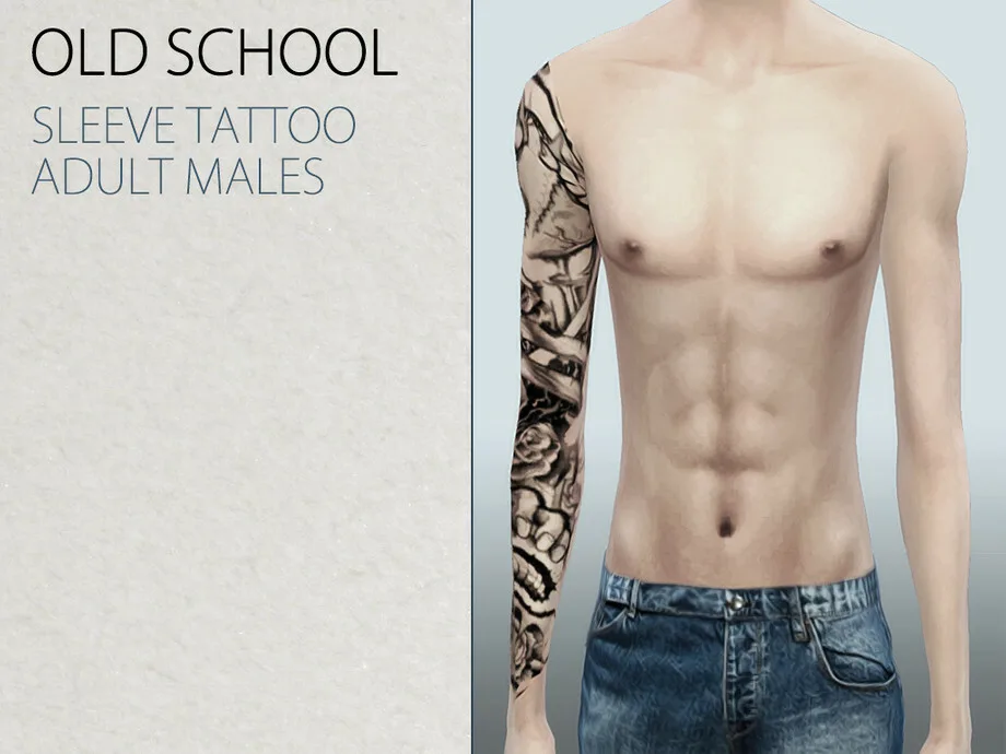 The Sims Resource Male Tattoo 2 by Reevaly  Sims 4 Downloads