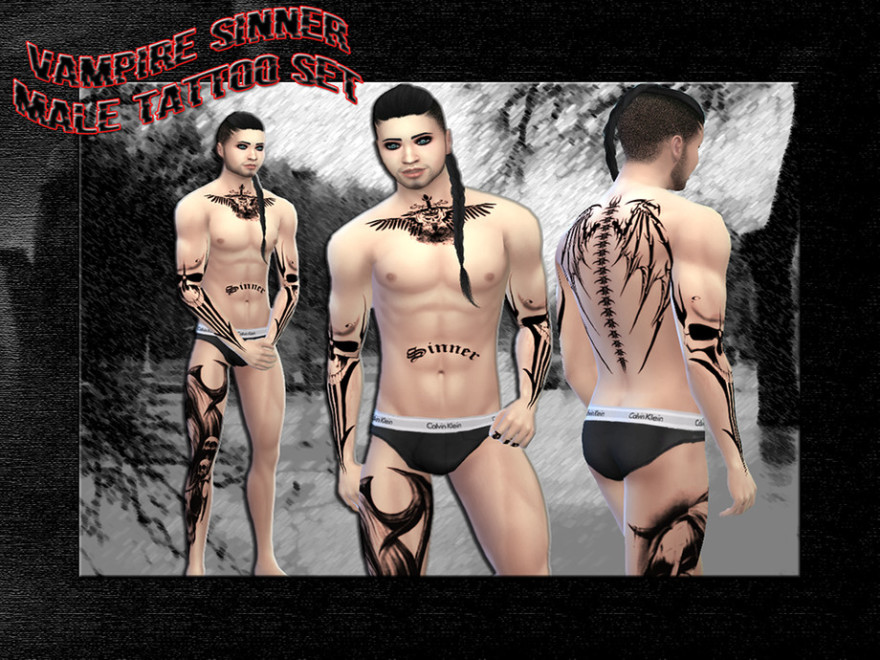 Vampire Sinner Tattoo Set