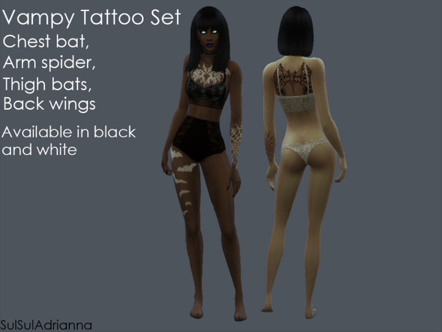 Vampire Tattoo Set Cc