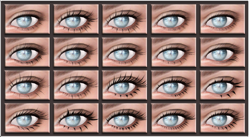 Ts4 18 New Mesh Eyelashes By Glaza