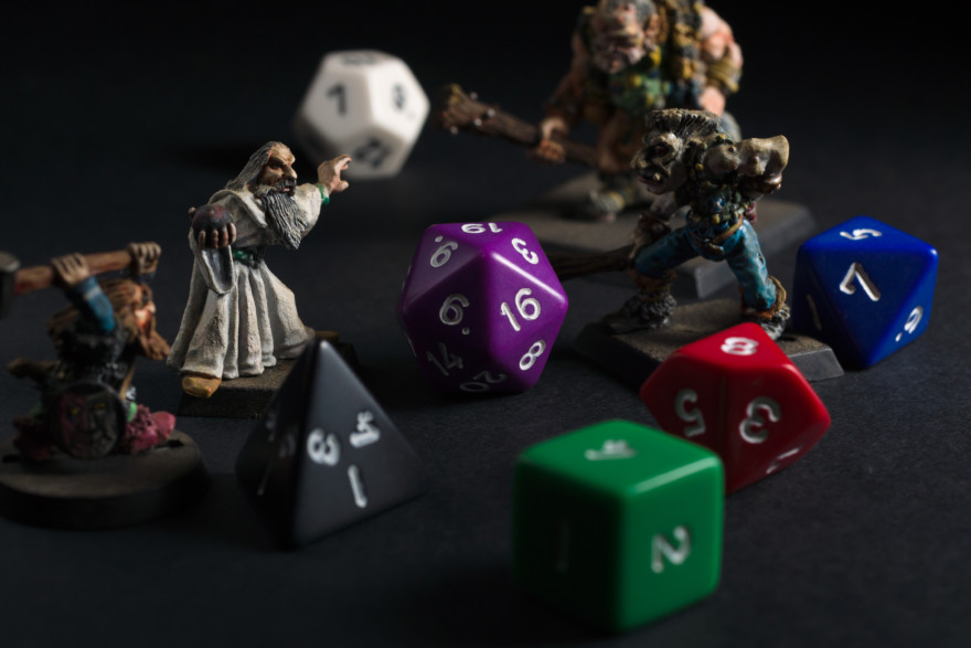 Dungeons And Dragons Figures And Dice