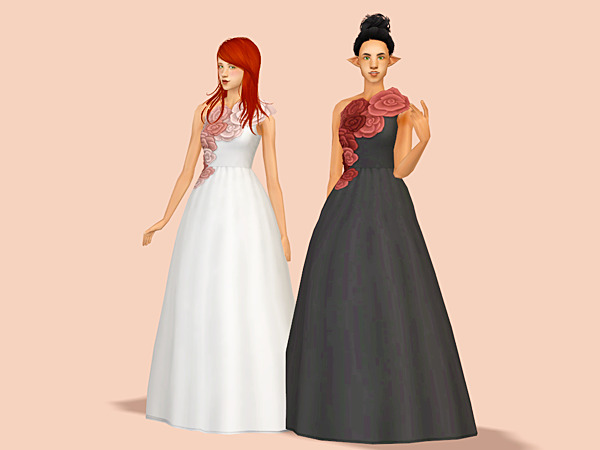 Double Rose Wedding Dress