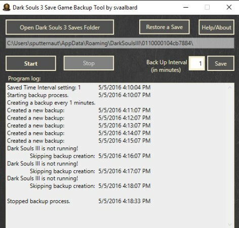 Dark Souls 3 Save Game Backup Tool