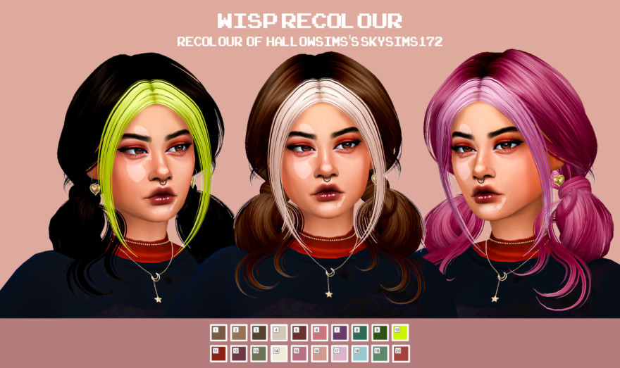 sims 4 cc pigtail