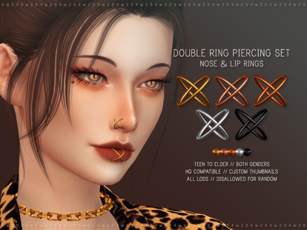 Double Ring Piercing Set