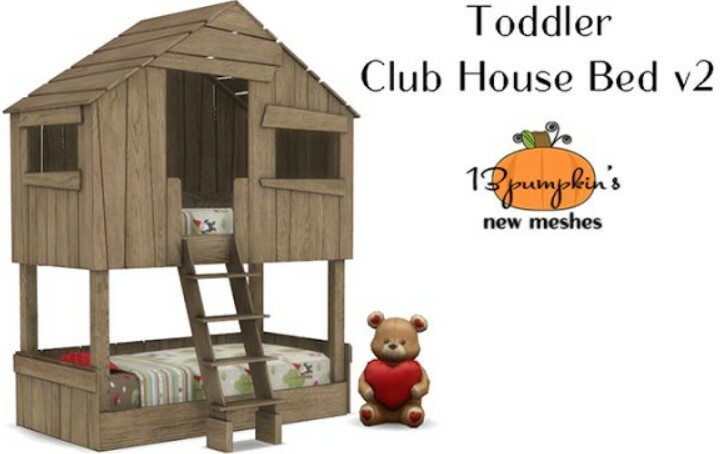 Toddler Club House Bed V2