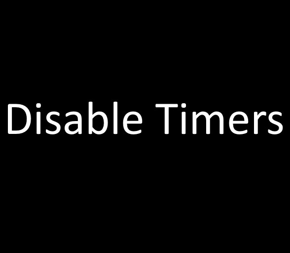 Disable Timers