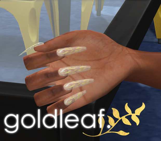 Gold Leaf Nails