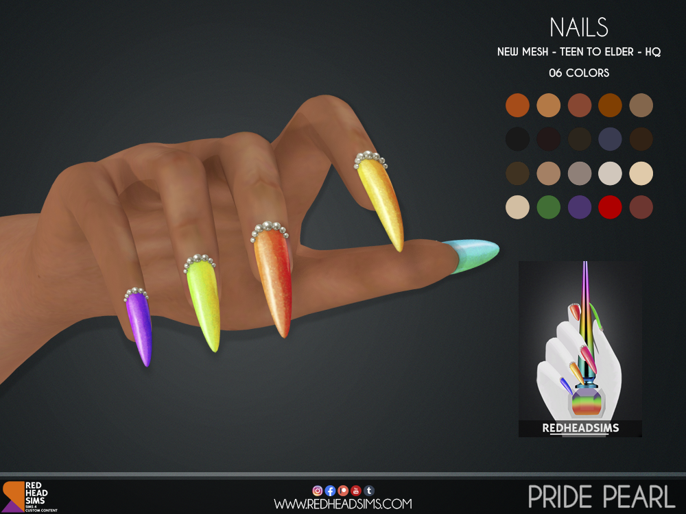 Pride Pearl Nails