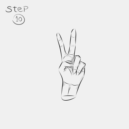 Anime Hand Peace Sign 10