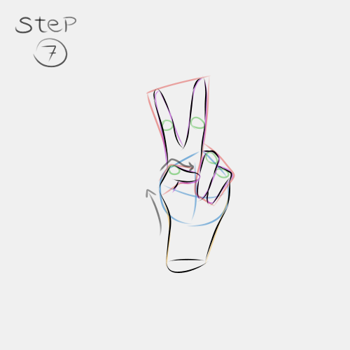 Anime Hand Peace Sign 7
