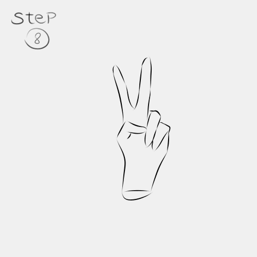 Anime Hand Peace Sign 8