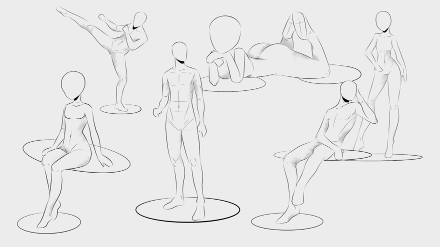 How To Draw Anime Poses Sitting Kicking  More