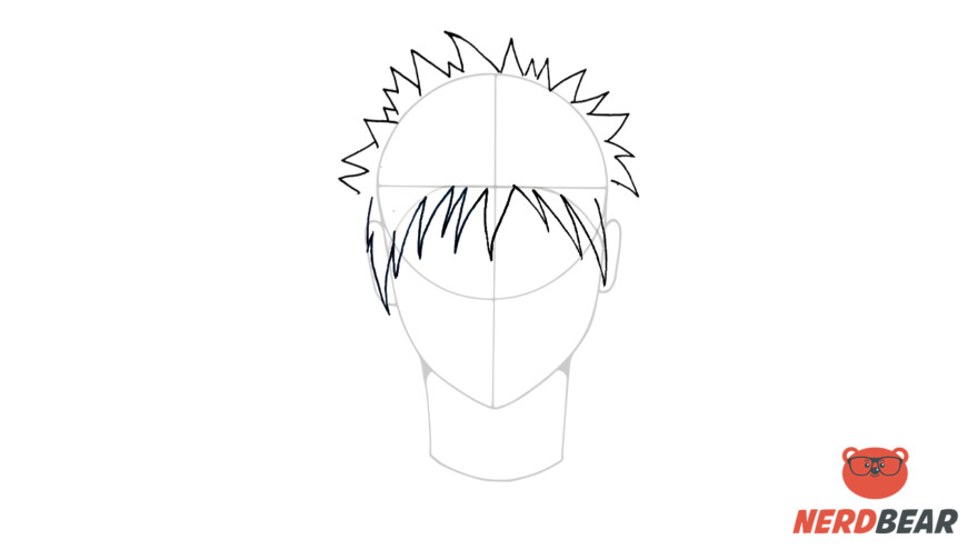 How To Draw Male Anime Hair Spiky Hair 4