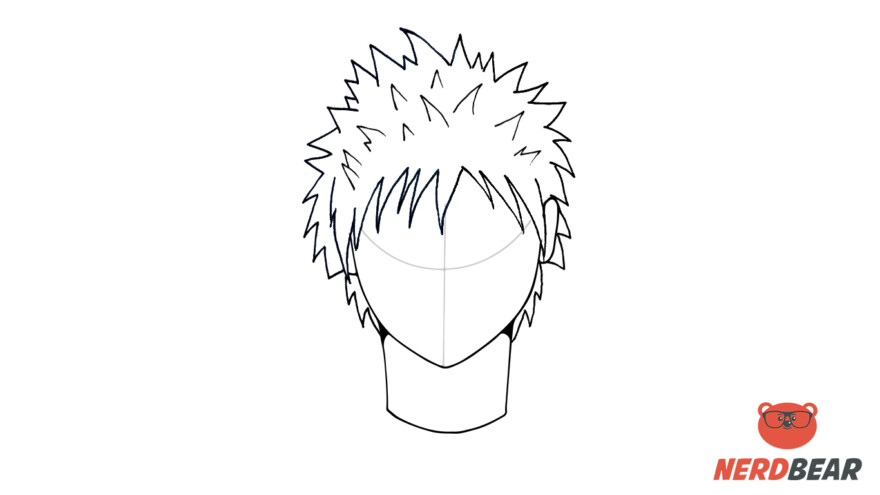 How To Draw Male Anime Hair Spiky Hair 6