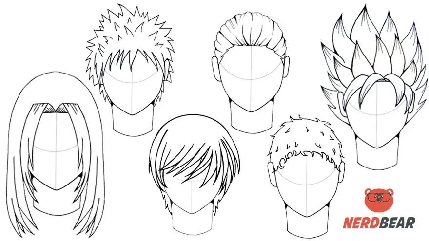 How to Draw Anime Hair For Boys and Men