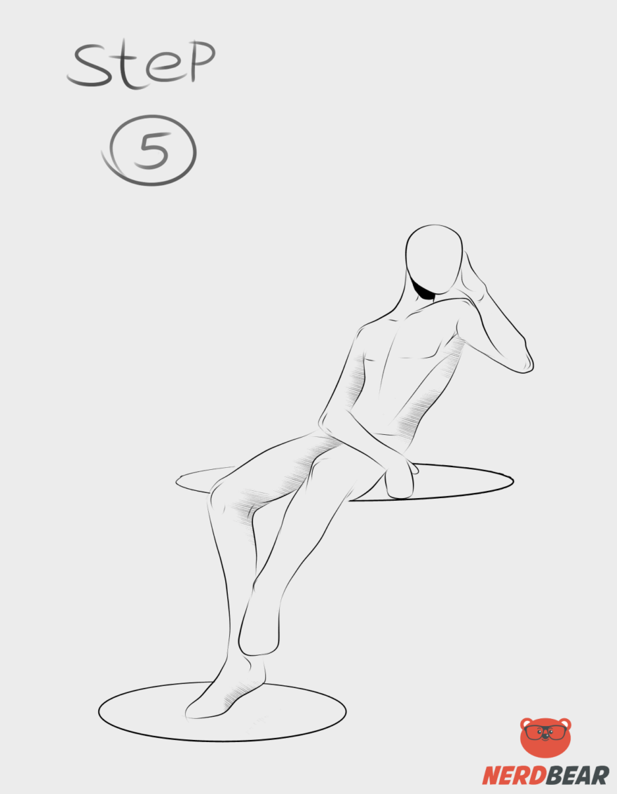 anime sitting position