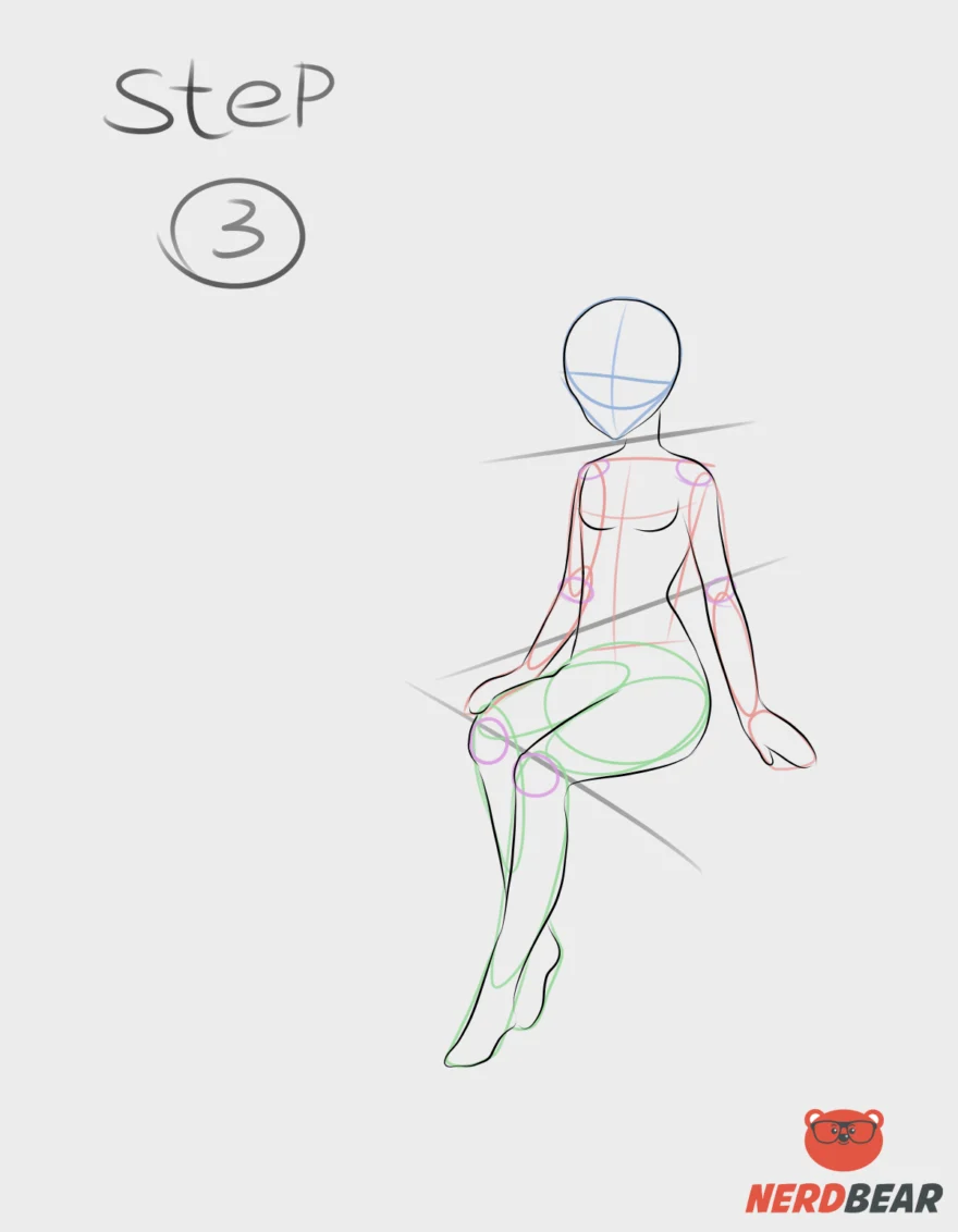 Anime Sitting Poses  Free Drawing References