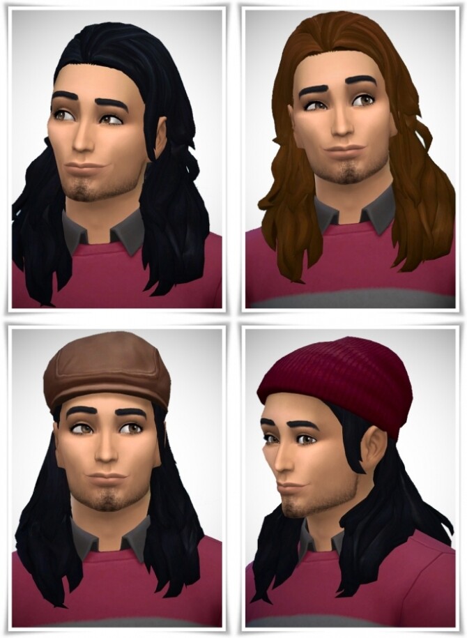 Slick Back Long Hair Sims 4