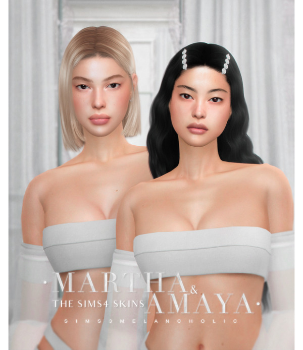Martha & Amaya Skins By Sims3melancholic