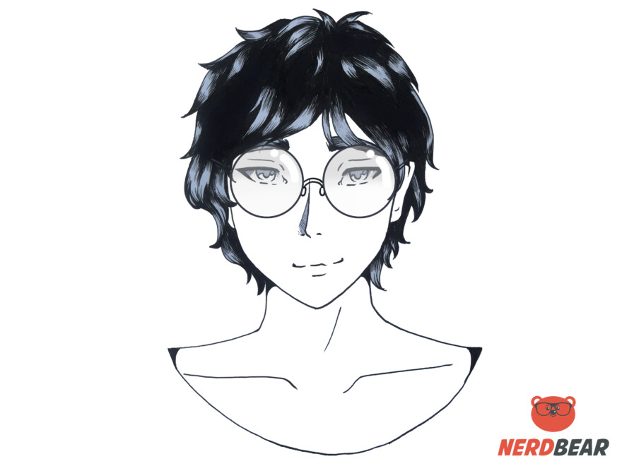How To Draw Circular Anime Glasses 6
