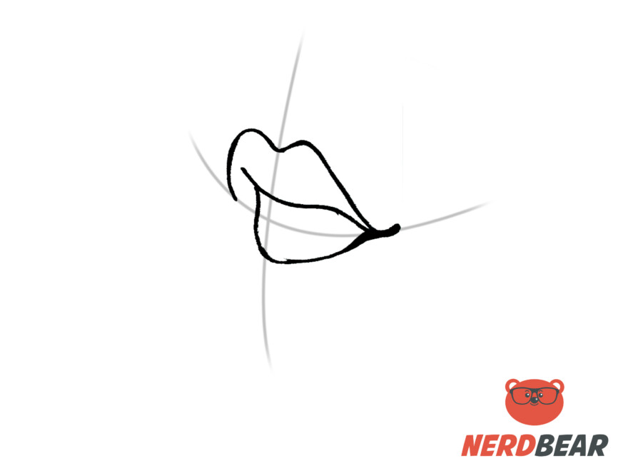 How To Draw Open Side Profile Anime Lips 3