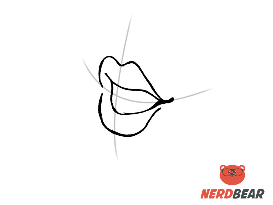 How To Draw Open Side Profile Anime Lips 4