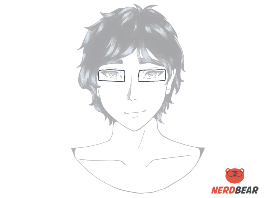 How To Draw Square Anime Glasses 1