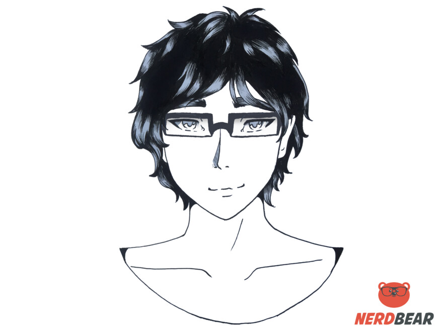 How To Draw Square Anime Glasses 7