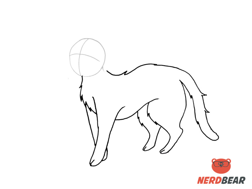 How To Draw A Standing Anime Cat 11