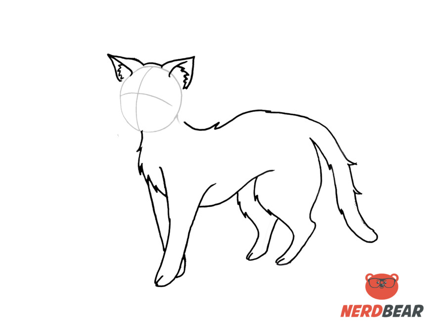 How To Draw A Standing Anime Cat 12
