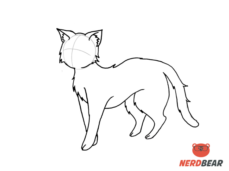 How To Draw A Standing Anime Cat 13