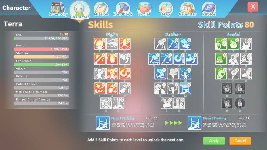 More Skill Points