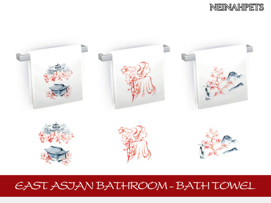 East Asian Bath Towel Set