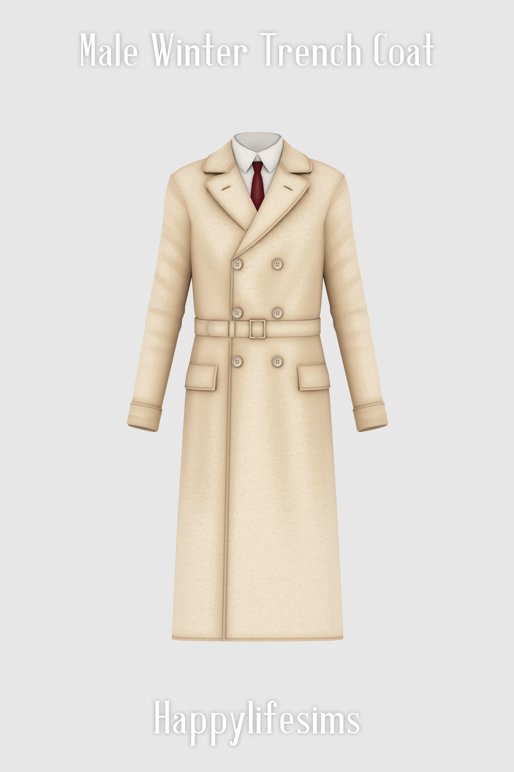 Male Winter Trench Coat