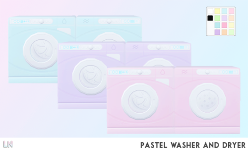 Pastel Washer And Dryer