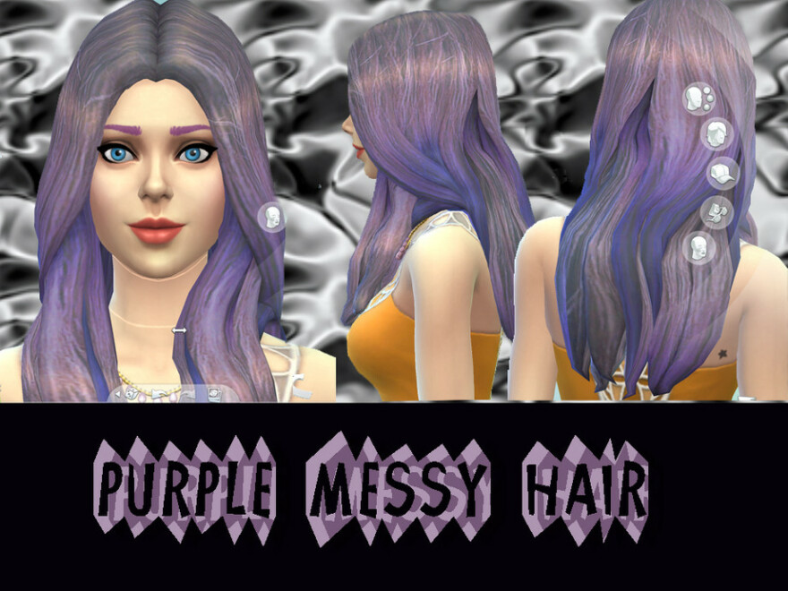 Purple Messy Hair
