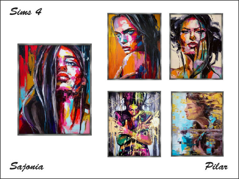 Top 10 Best Sims 4 Paintings CC 2024   Sajonia Paintings 2 768x576 