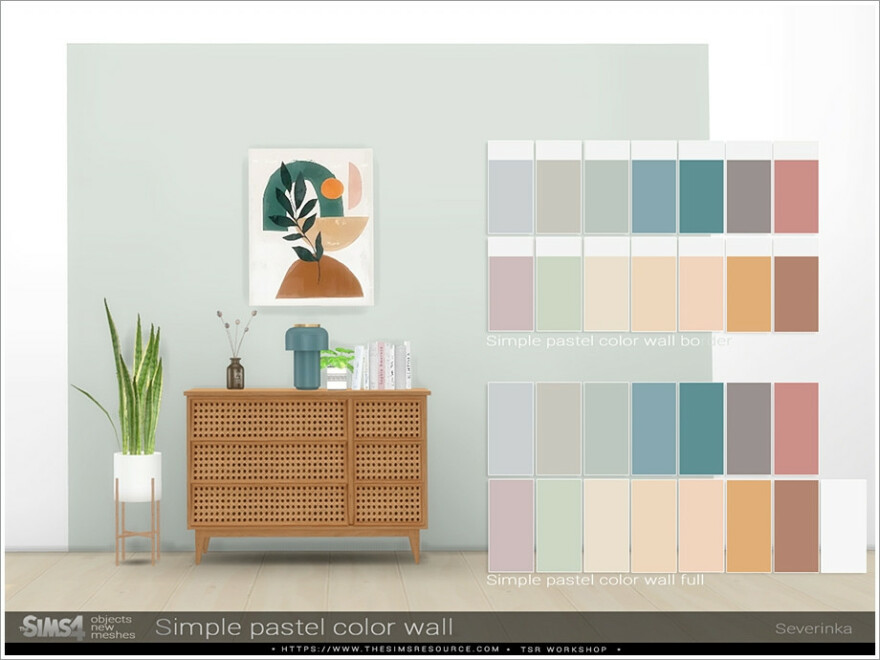 Simple Pastel Colored Walls