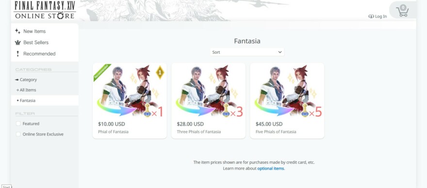 Ffxiv Fantasia Store