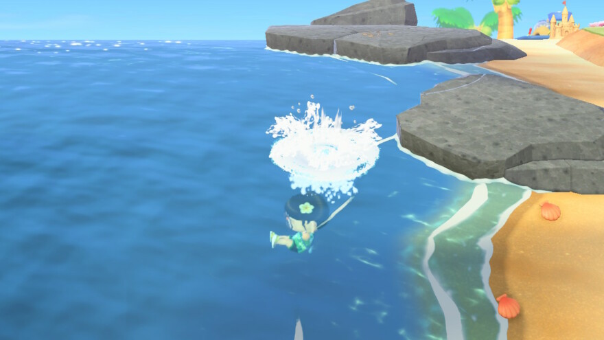 Swimming in Animal Crossing